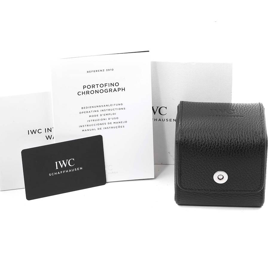 IWC Portofino Steel Black Dial Chronograph Mens Watch IW391008