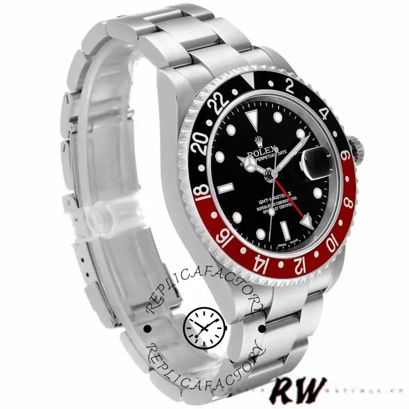 Rolex GMT-Master II 16710 Black Dial Black Red Coke Bezel 40MM Mens Replica Watch