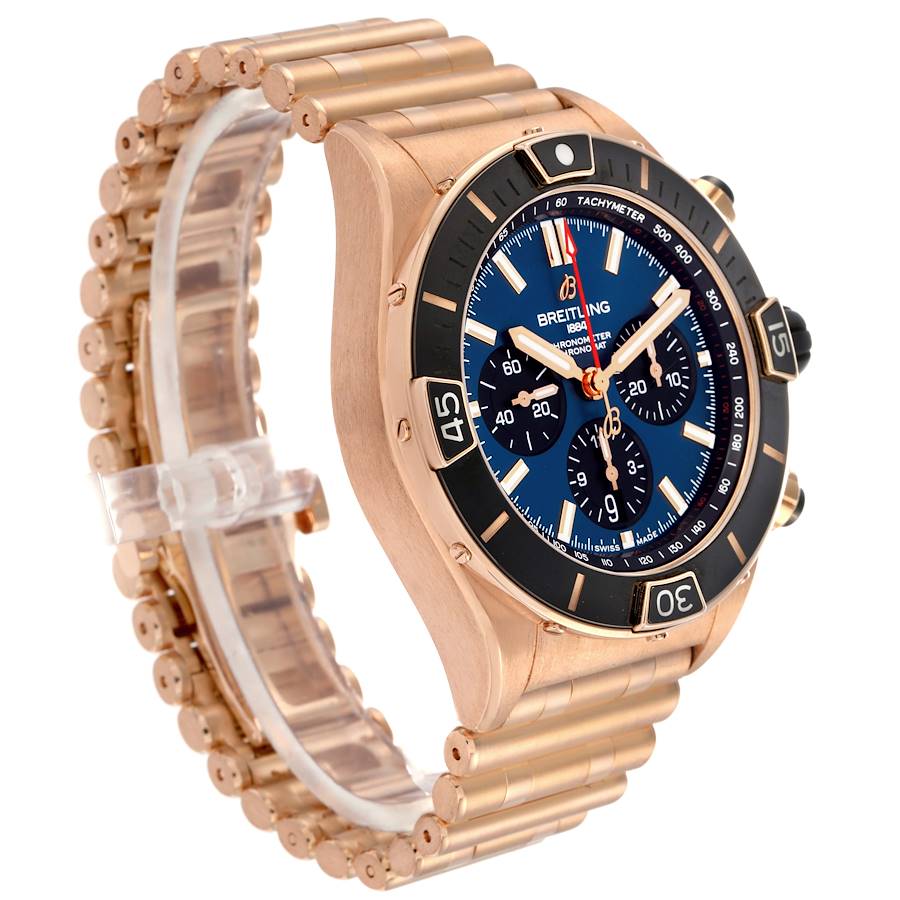 Breitling Chronomat B01 Rose Gold Las Vegas Limited Edition Mens Watch RB0136