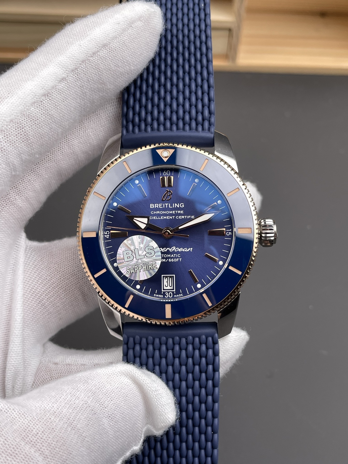 Superocean Heritage Two-tone Rose Gold Blue Dial