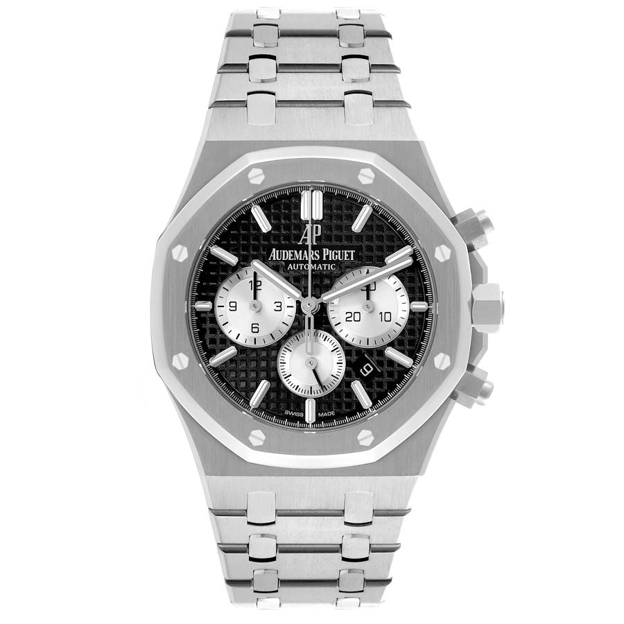 Audemars Piguet Royal Oak Chronograph Black Dial Steel Mens Watch 26331ST