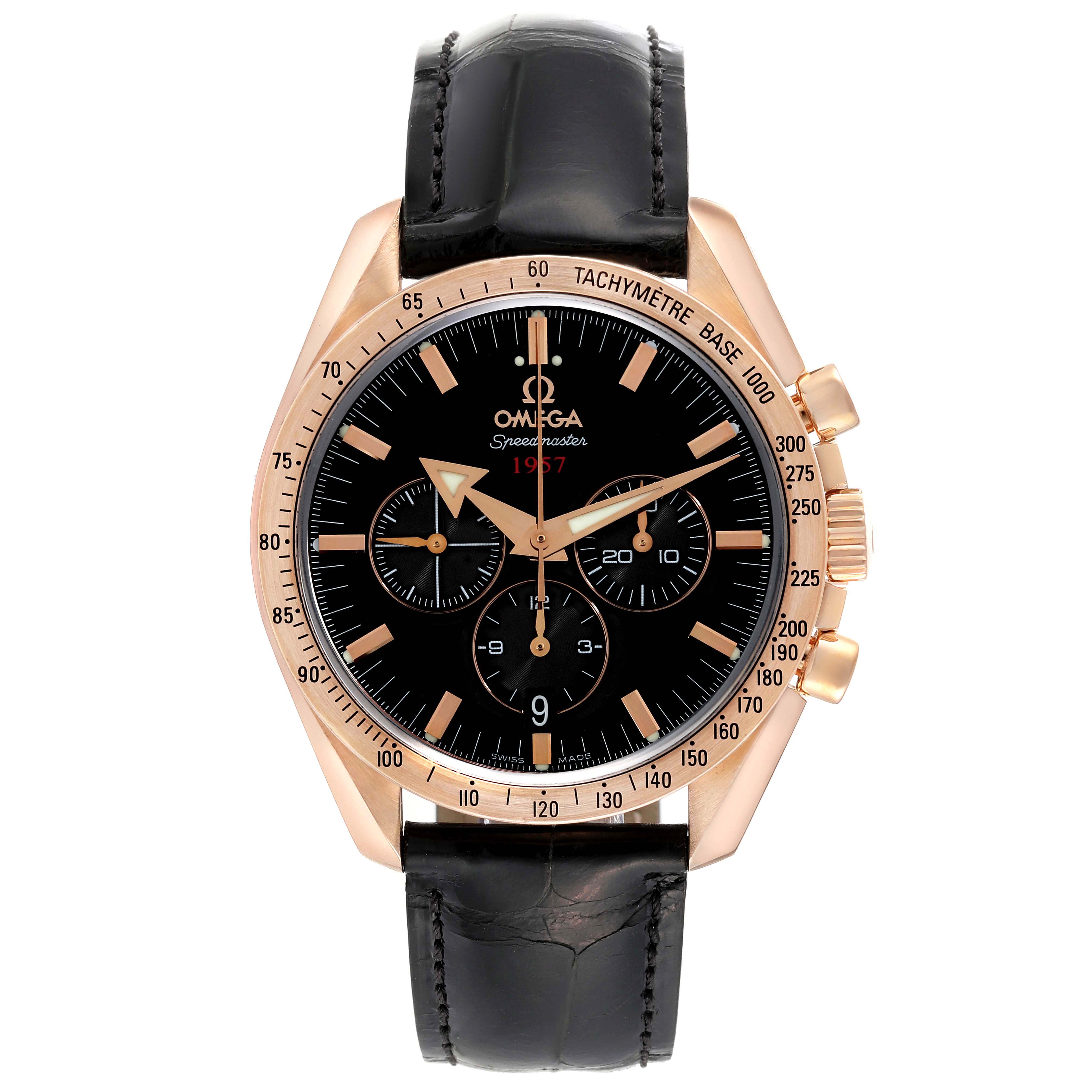 Omega Speedmaster Broad Arrow 1957 Rose Gold Mens Watch 42.0 MM 321.53.42.50.01.001