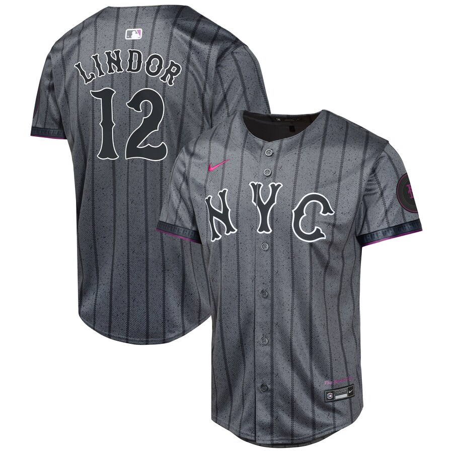 Francisco Lindor New York Mets Youth 2024 City Connect Limited Player Jersey Graphite