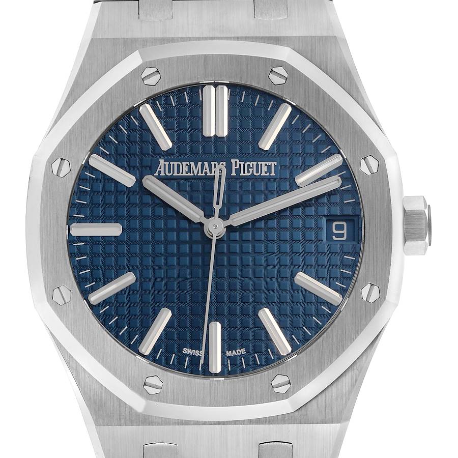 Audemars Piguet Royal Oak Blue Dial Steel Mens Watch 15500ST