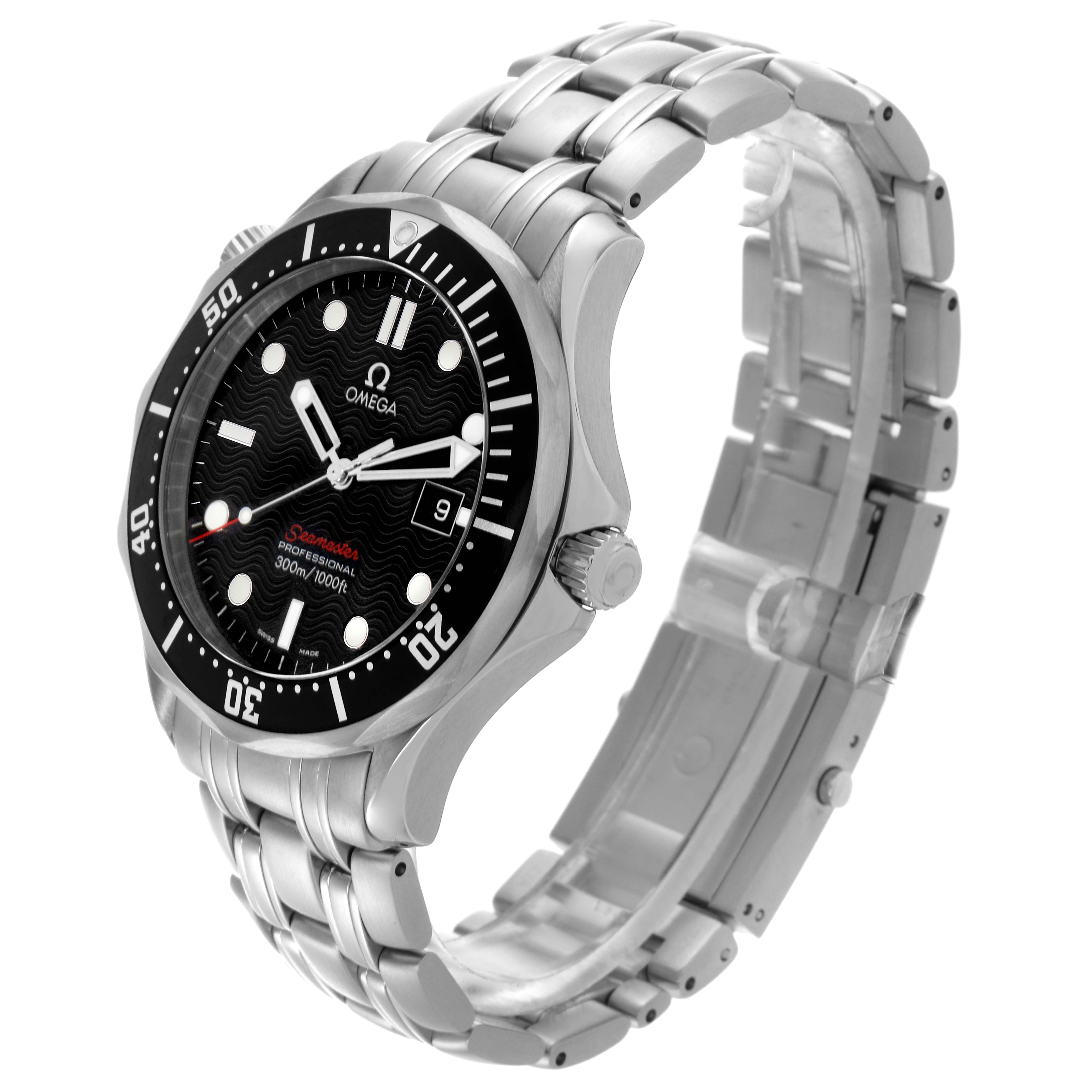 Omega Seamaster Quartz Black Dial Steel Mens Watch 41.0 MM 212.30.41.61.01.001