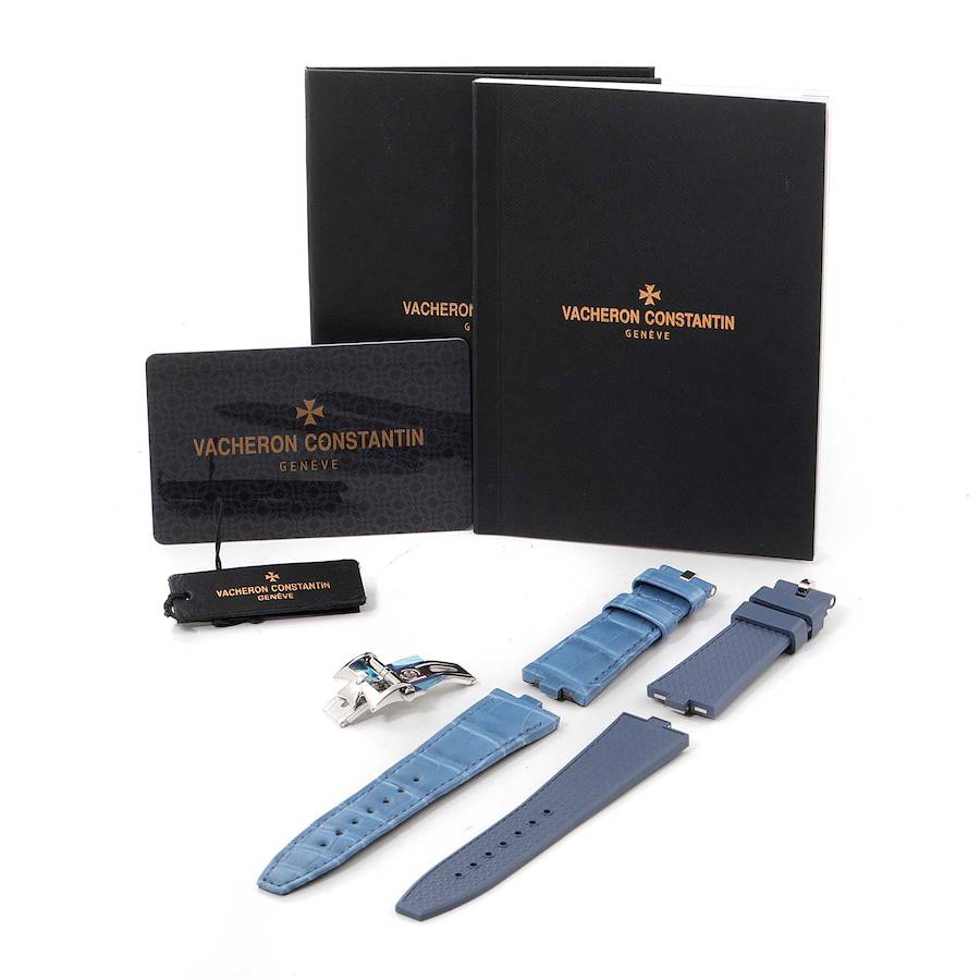 Vacheron Constantin Overseas Blue Dial Diamond Steel Ladies Watch 1205V