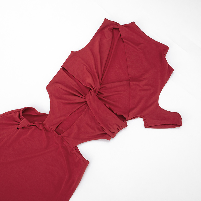 Women Hollow-Out One-Sleeve Sexy Dress