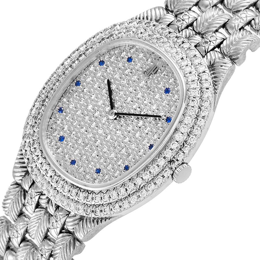 Audemars Piguet White Gold Sapphire Diamond Dial Unisex Watch 56478