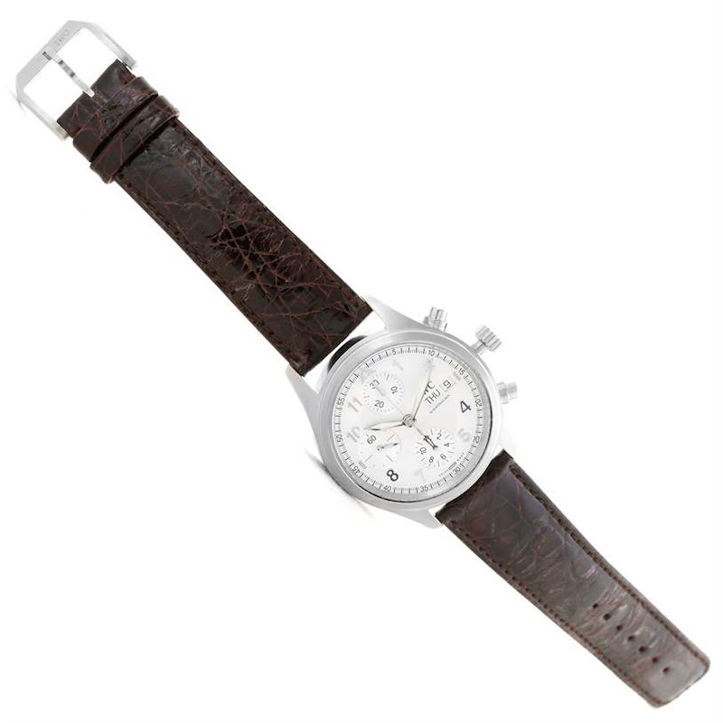 IWC Flieger Spitfire Pilot UTC Chronograph Silver Dial Watch IW325110
