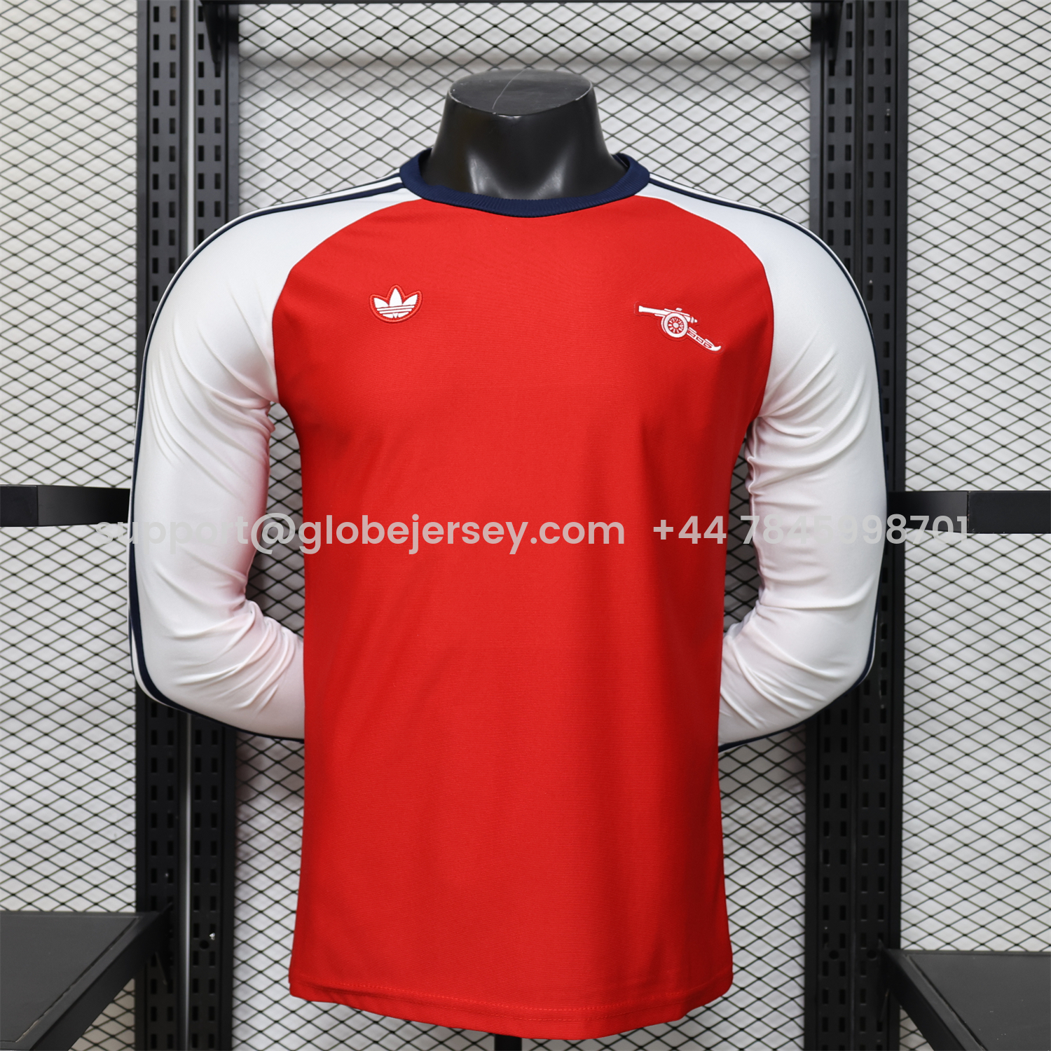 Arsenal 25-26 Red With White Casual Long Sleeves Jersey - Player Version