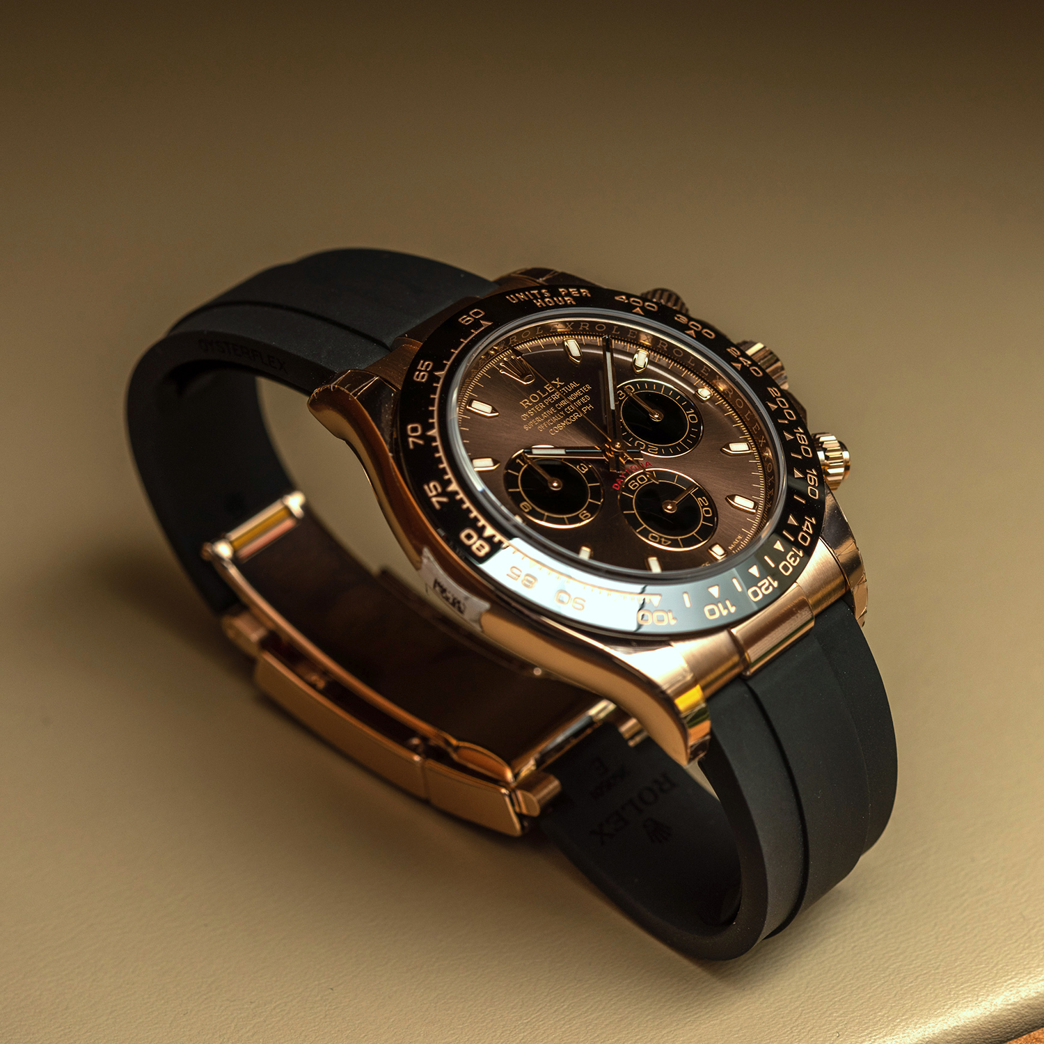 Rollie-The Crown Cosmograph Daytona Everose Gold Chocolate Oysterflex M116515LN-0041