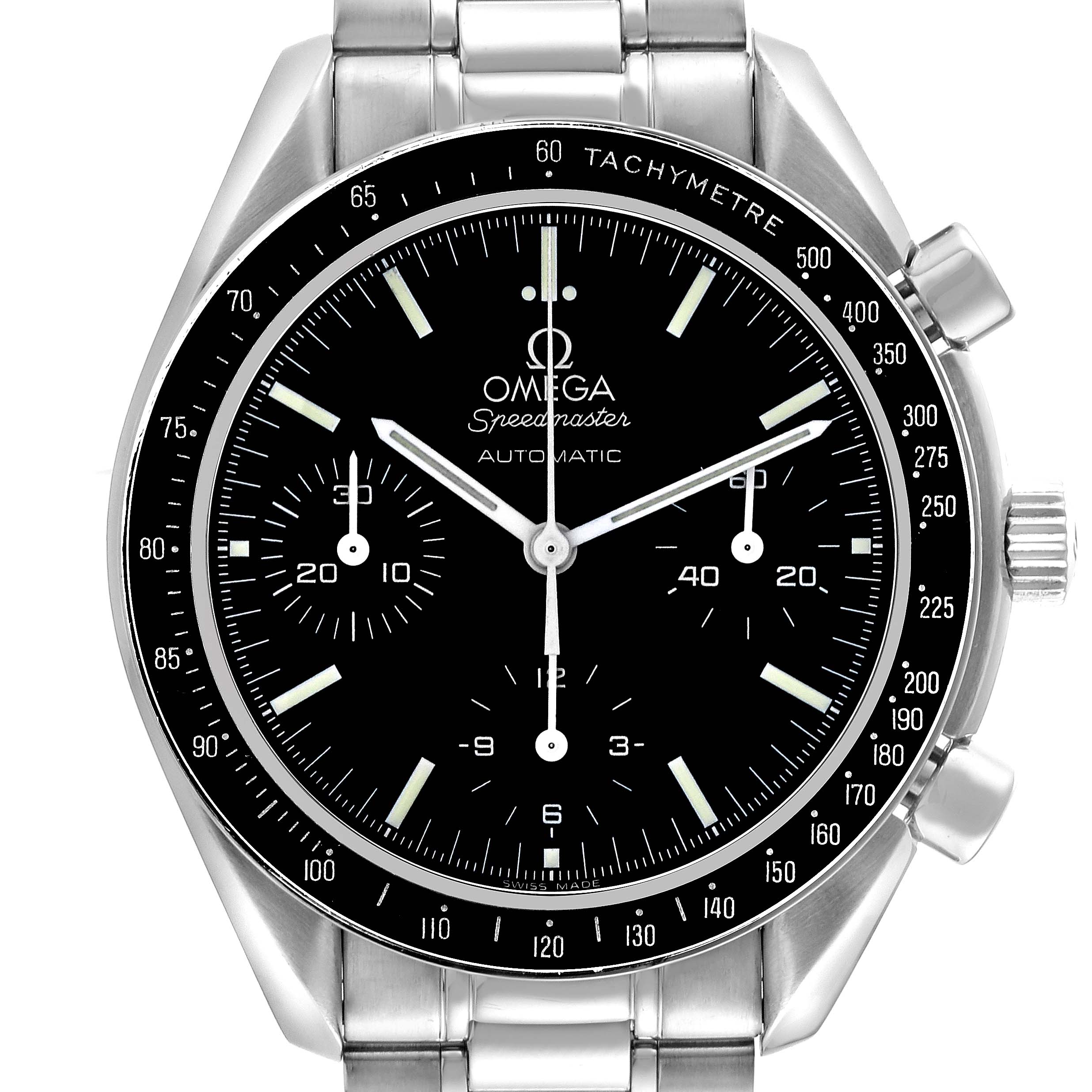 Omega Speedmaster Reduced Chronograph Steel Mens Watch 39.0 MM 3539.50.00