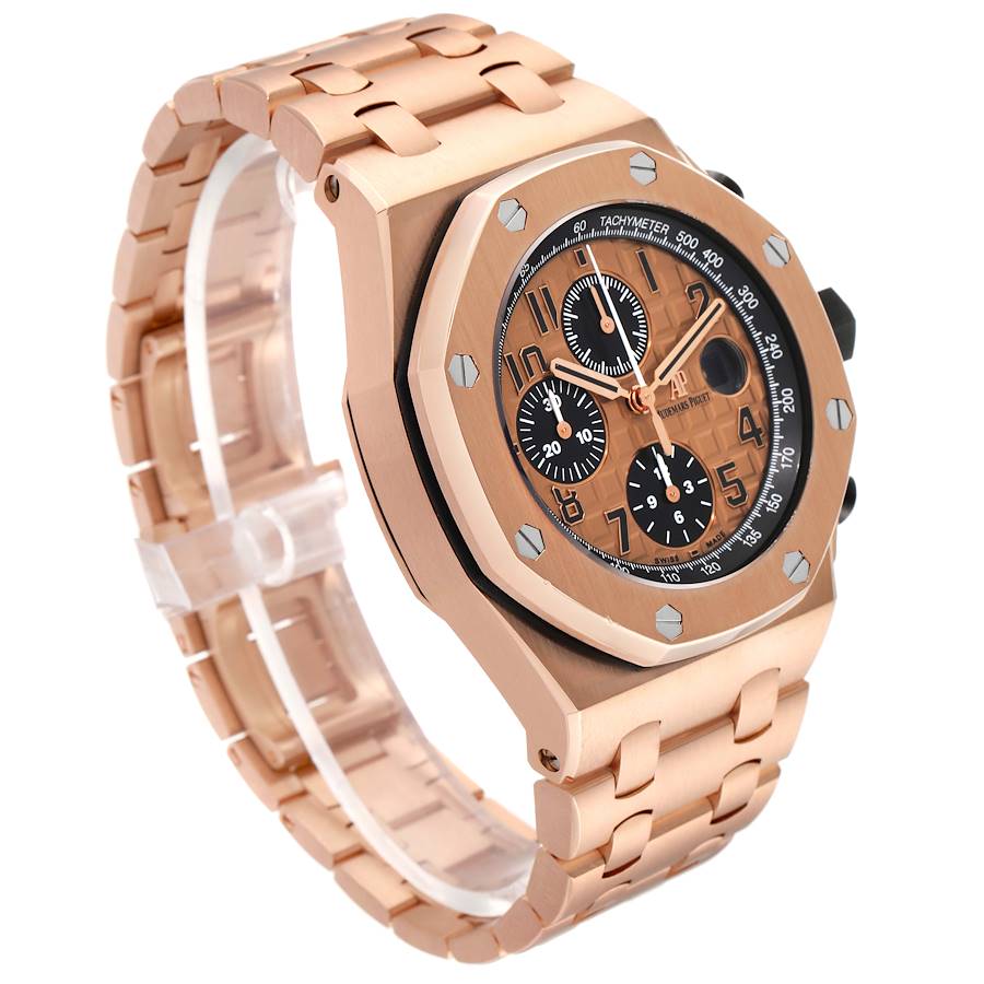 Audemars Piguet Royal Oak Offshore Rose Gold Chronograph Mens Watch 26470OR