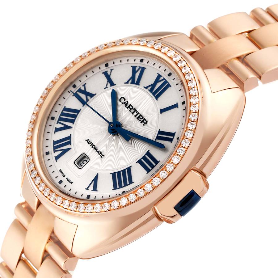 Cartier Cle Rose Gold Diamond Automatic Ladies Watch WJCL0003