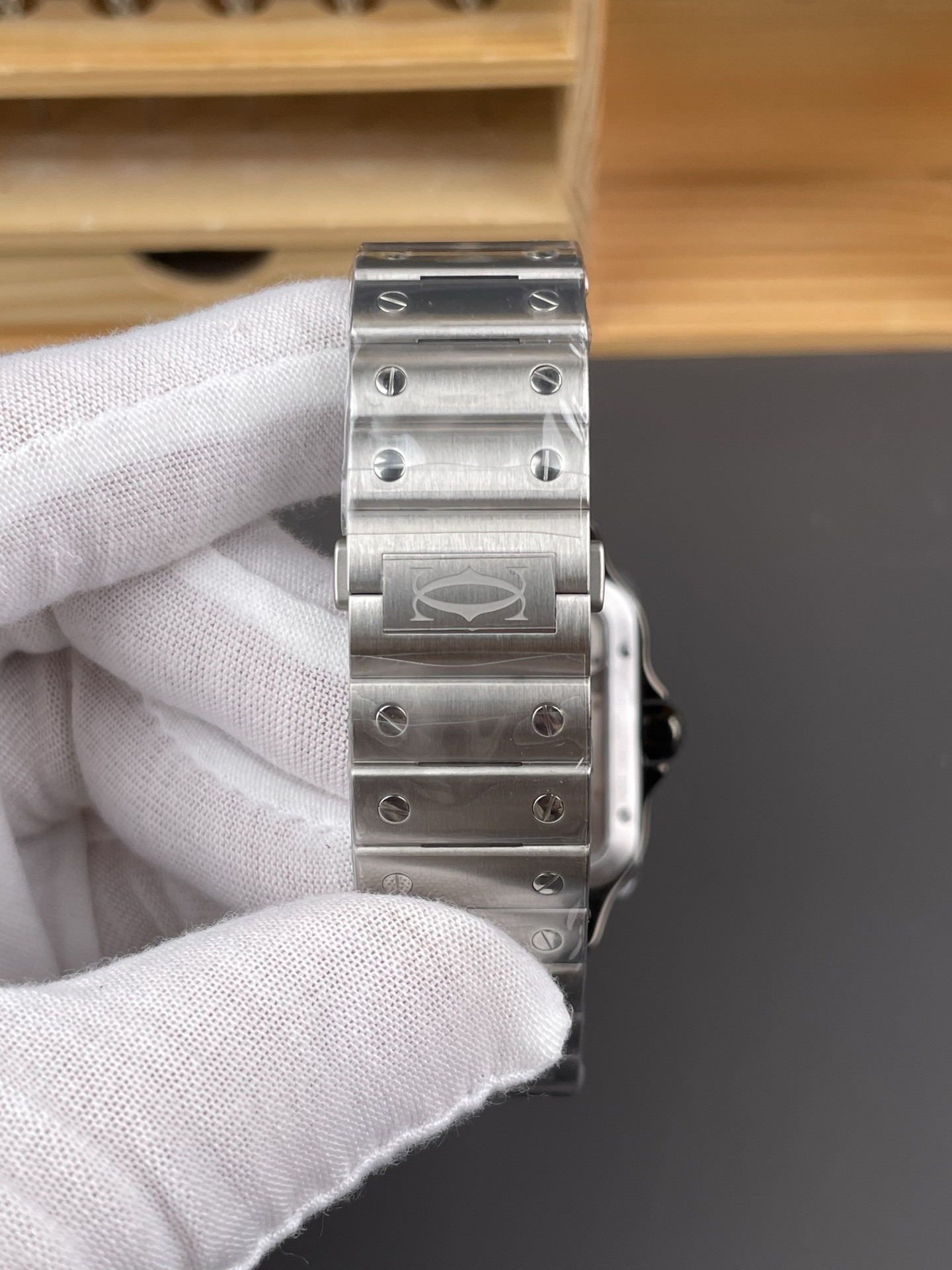 Santos de Cartier Skeleton Series Silver Steel V2 Version