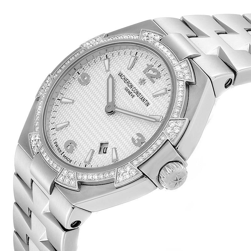 Vacheron Constantin Overseas 34 Steel Diamond Ladies Watch 25750