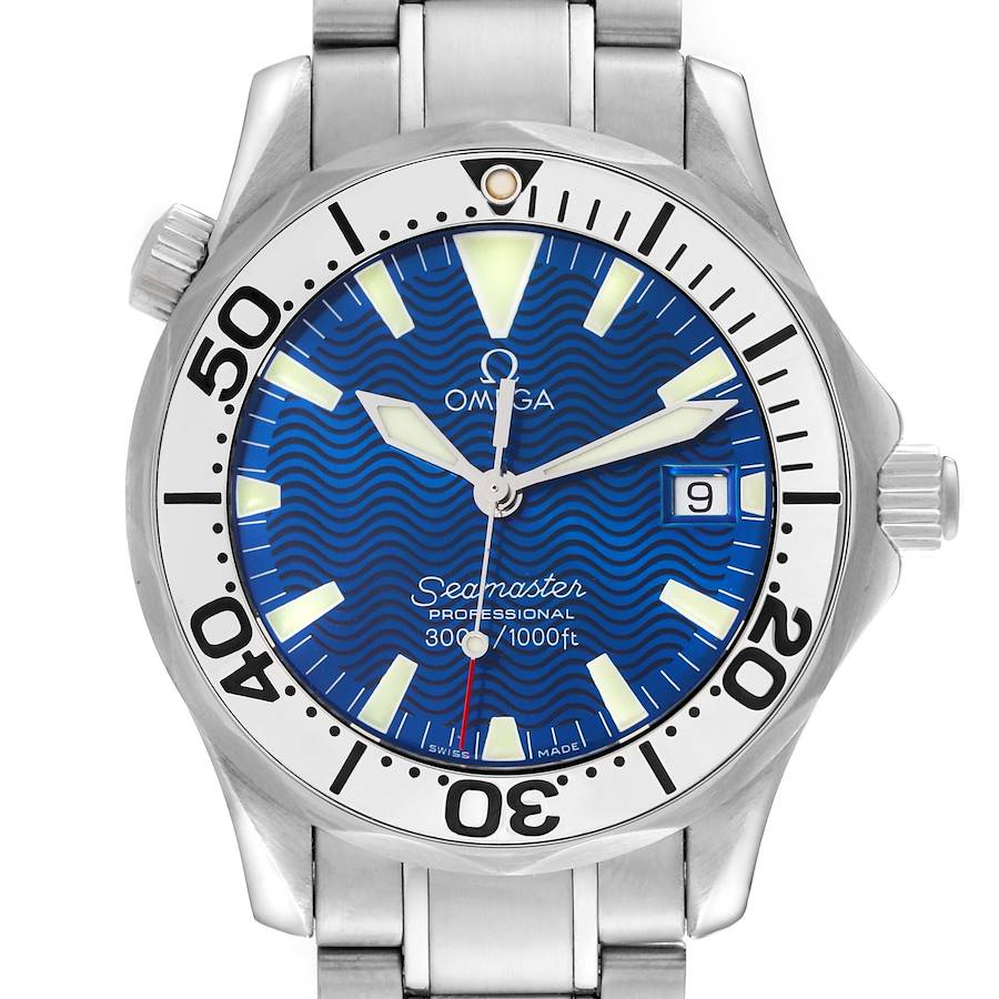 Omega Seamaster Midsize 36 Electric Blue Dial Steel Mens Watch 2263.80.00