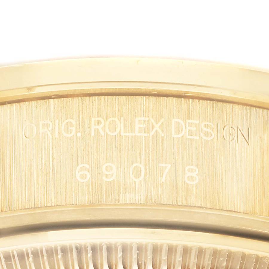 Rolex President Datejust Yellow Gold Diamond Emerald Watch 69078