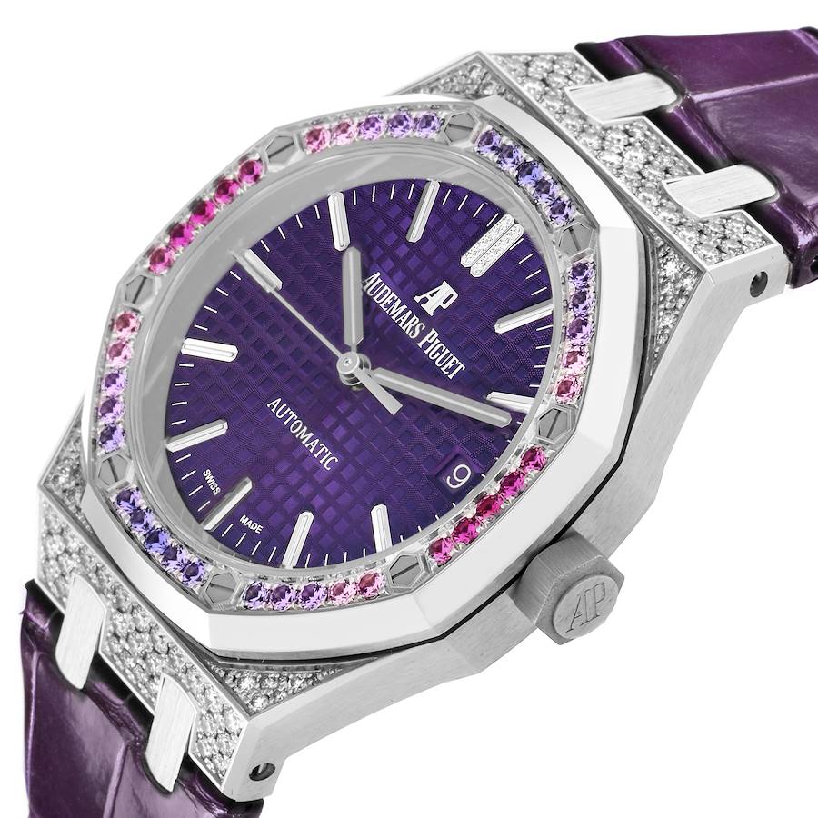 Audemars Piguet Royal Oak Diamond Sapphire White Gold Limited Edition Watch 15452BC