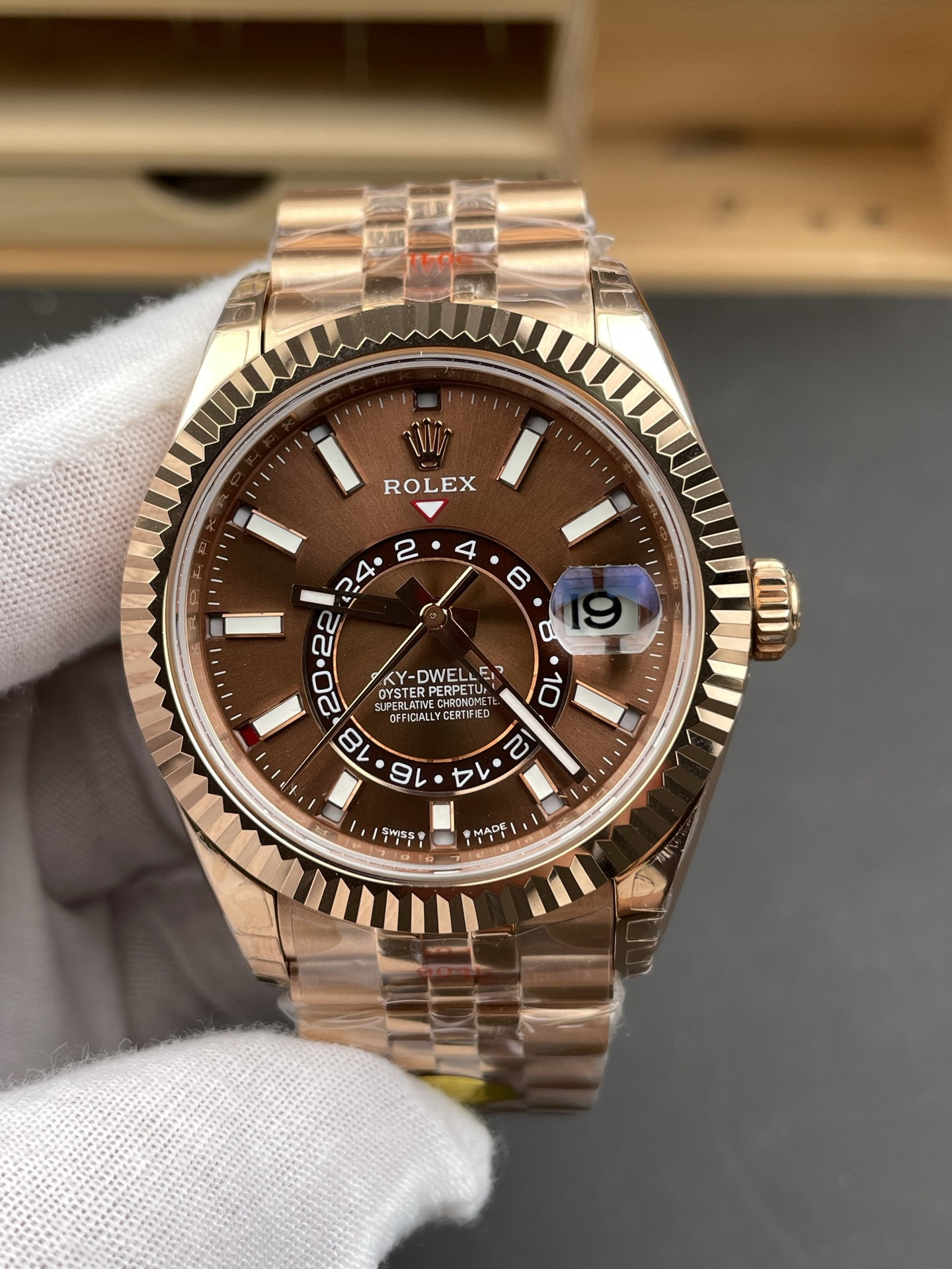 Rose Gold Sky-Dweller Brown Dial