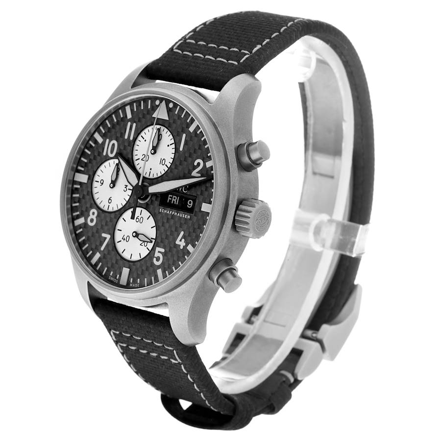 IWC Pilot AMG Chronograph Carbon Dial Titanium Men's Watch IW377903