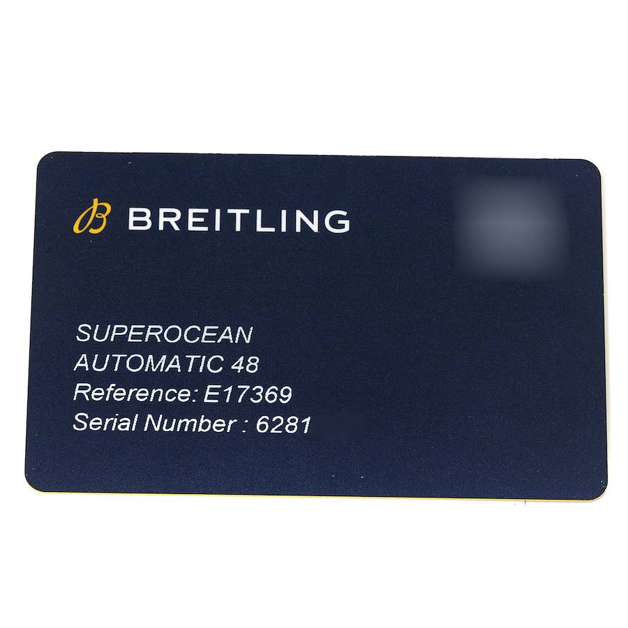 Breitling Superocean Yellow Dial Titanium Mens Watch E17369