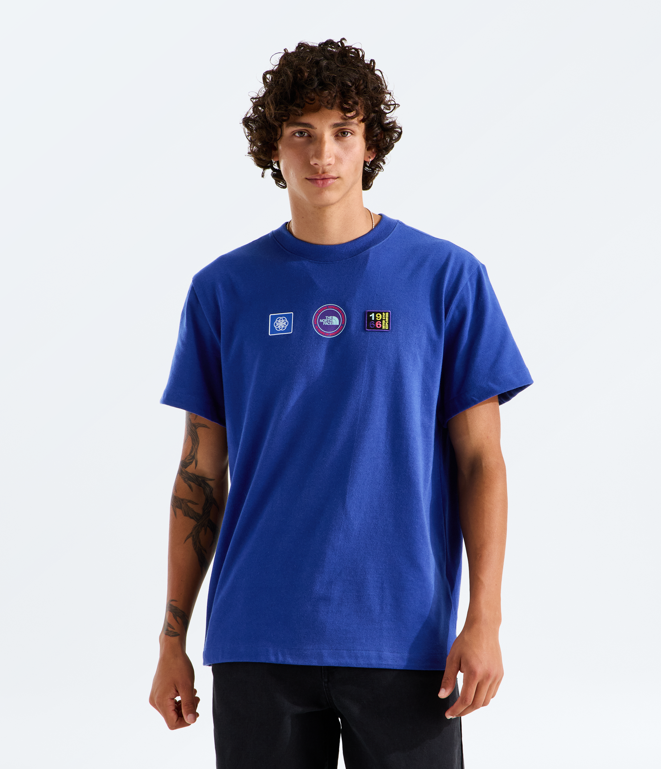 Unisex Explorer Badges Relaxed Short-Sleeve Tee—Graphic