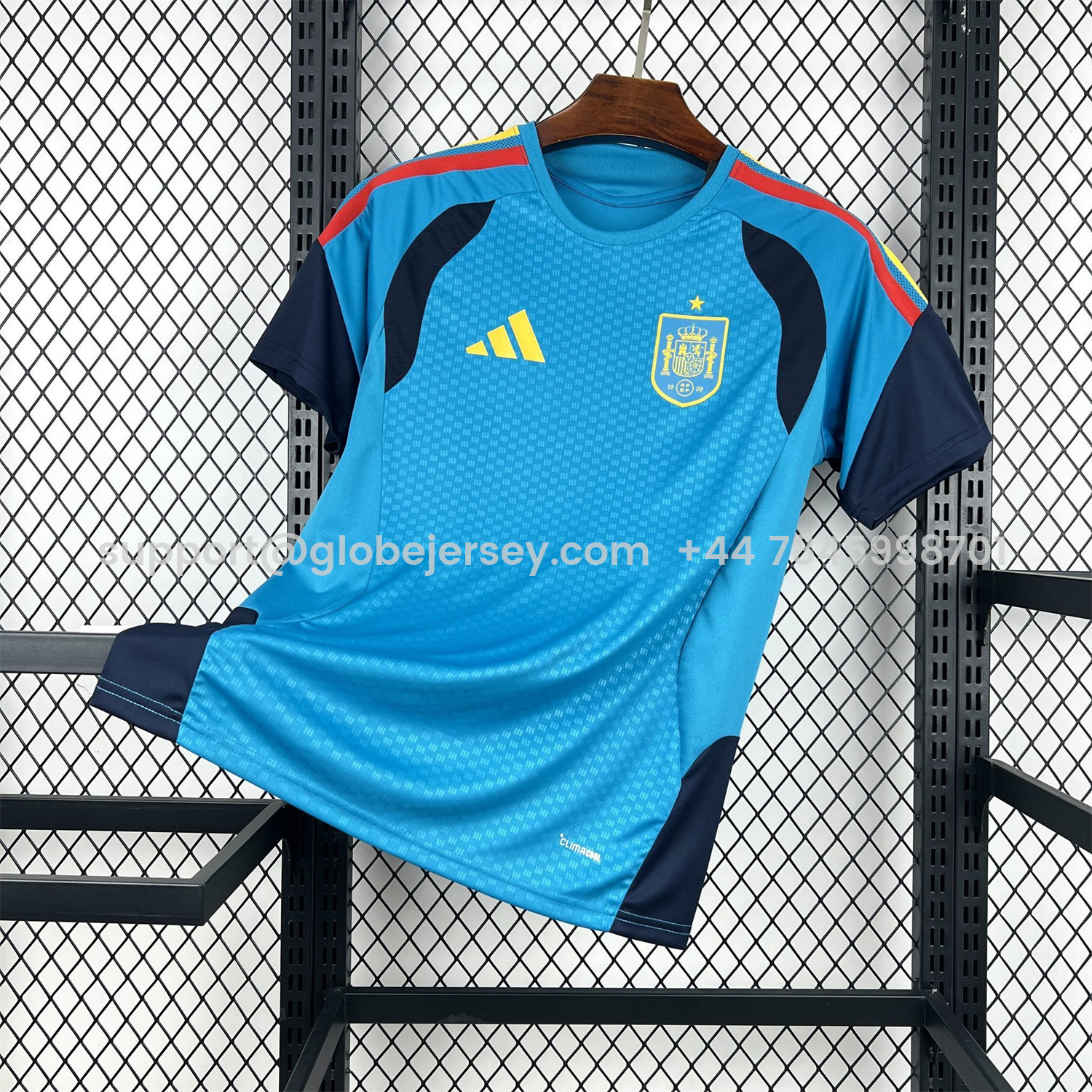 Spain 2026 Lake Blue Pre-Match Training Jersey - Fans Version