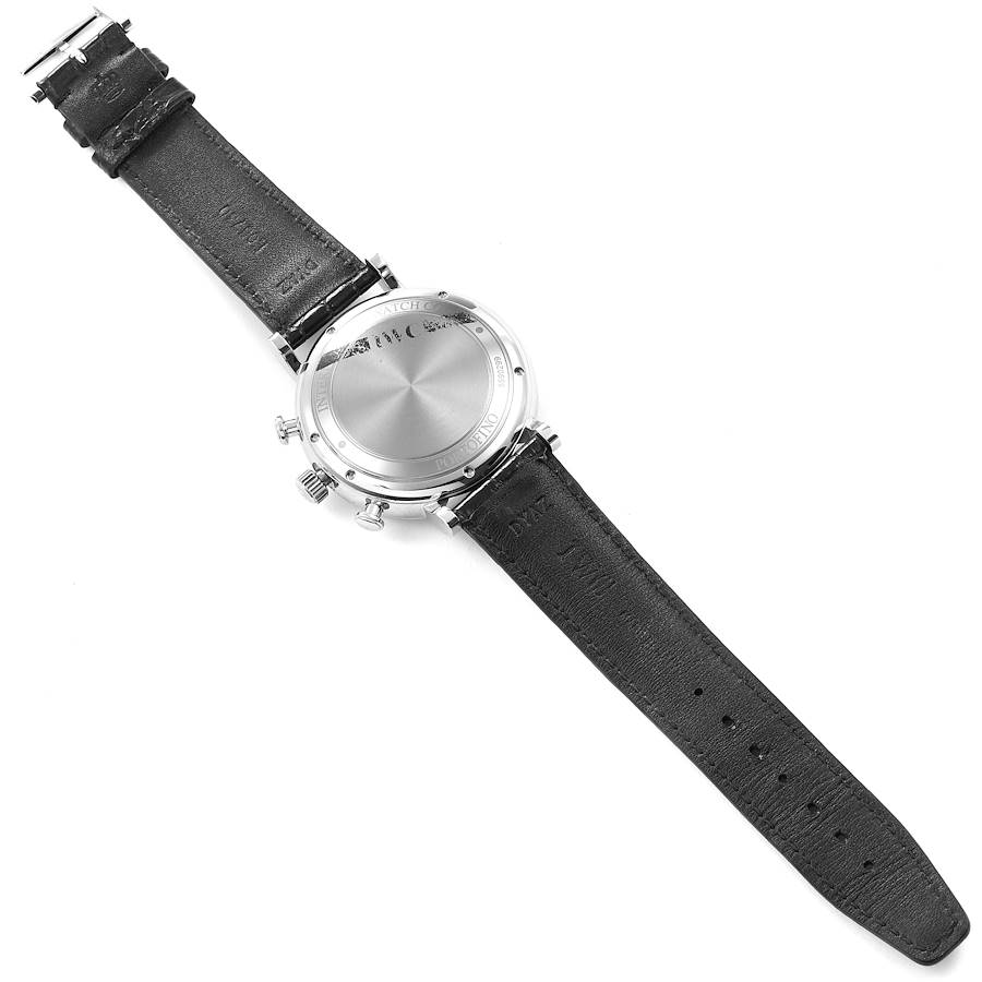 IWC Portofino Steel Black Dial Chronograph Mens Watch IW391008