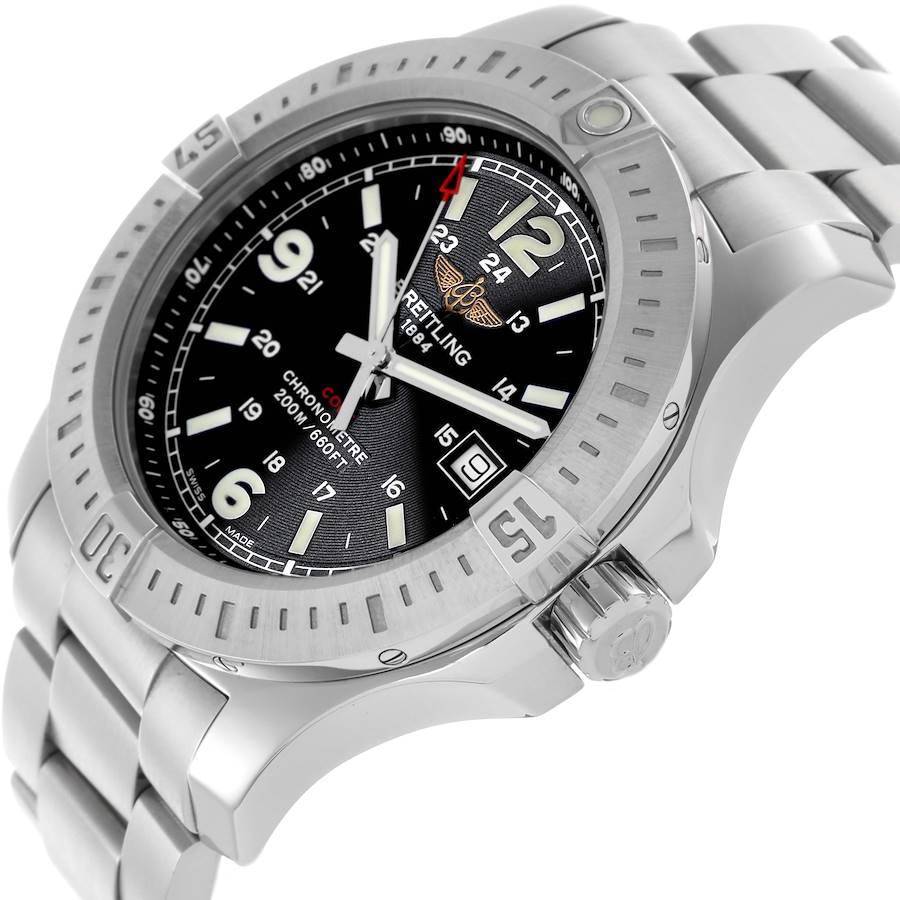 Breitling Colt Black Dial Steel Quartz Mens Watch A74388