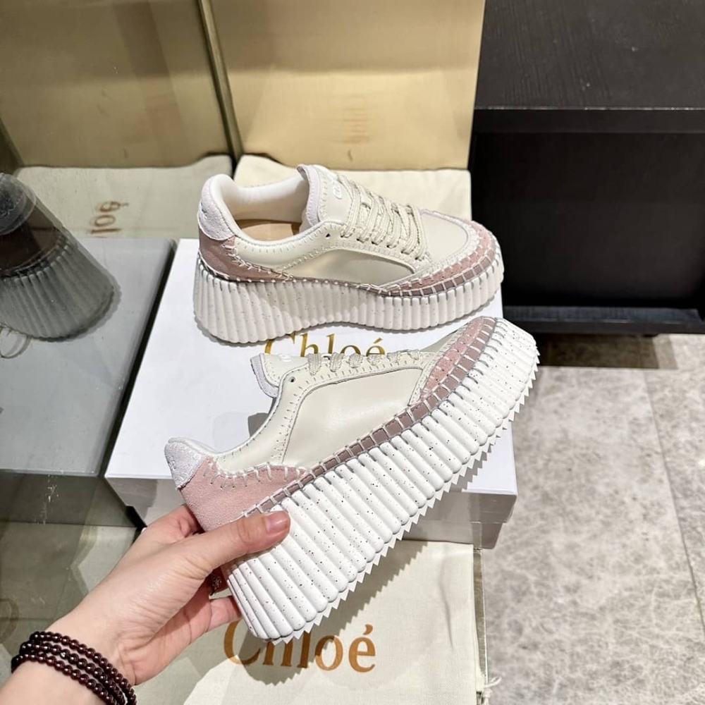 Chloé Nama Sneaker Power Beige CHC24U02IBD26Z