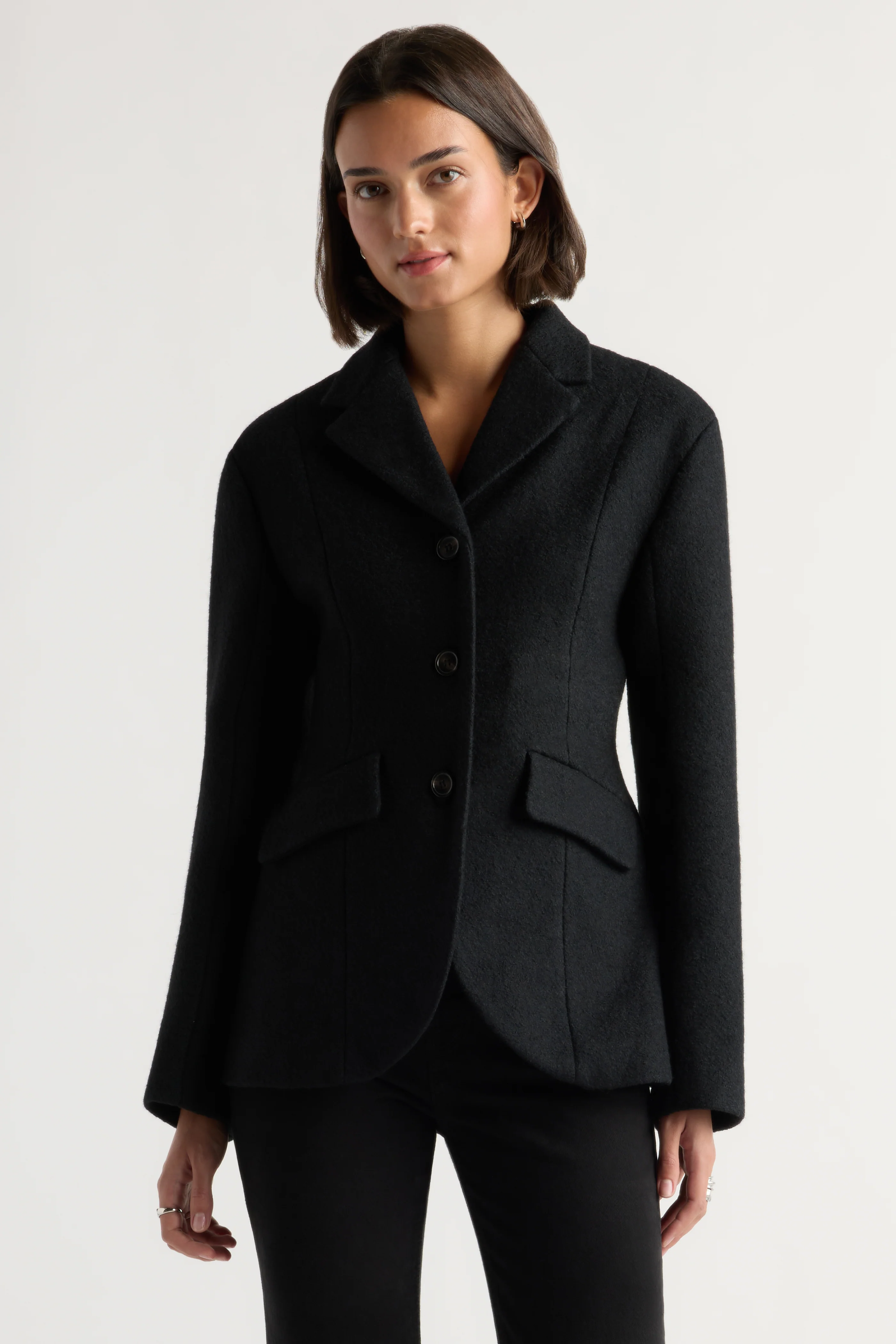 Marina Wool-Blend Sculpted Blazer