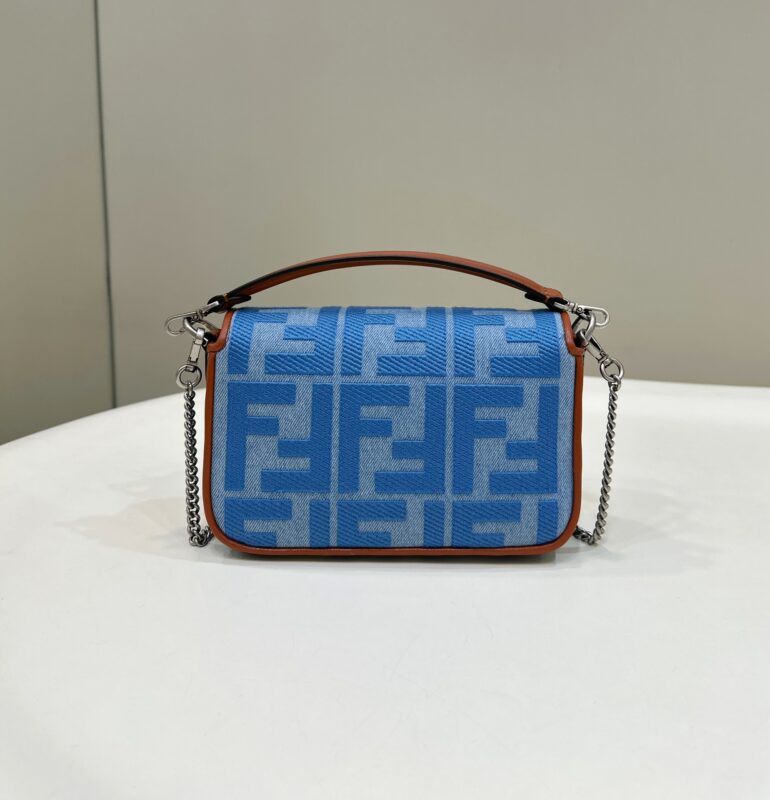 Replica Fendi Baguette Small Denim Blue