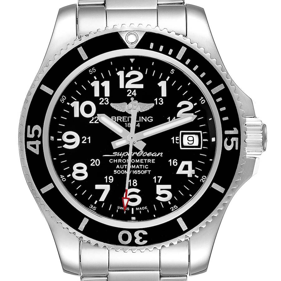 Breitling Superocean II Black Dial Steel Mens Watch A17365