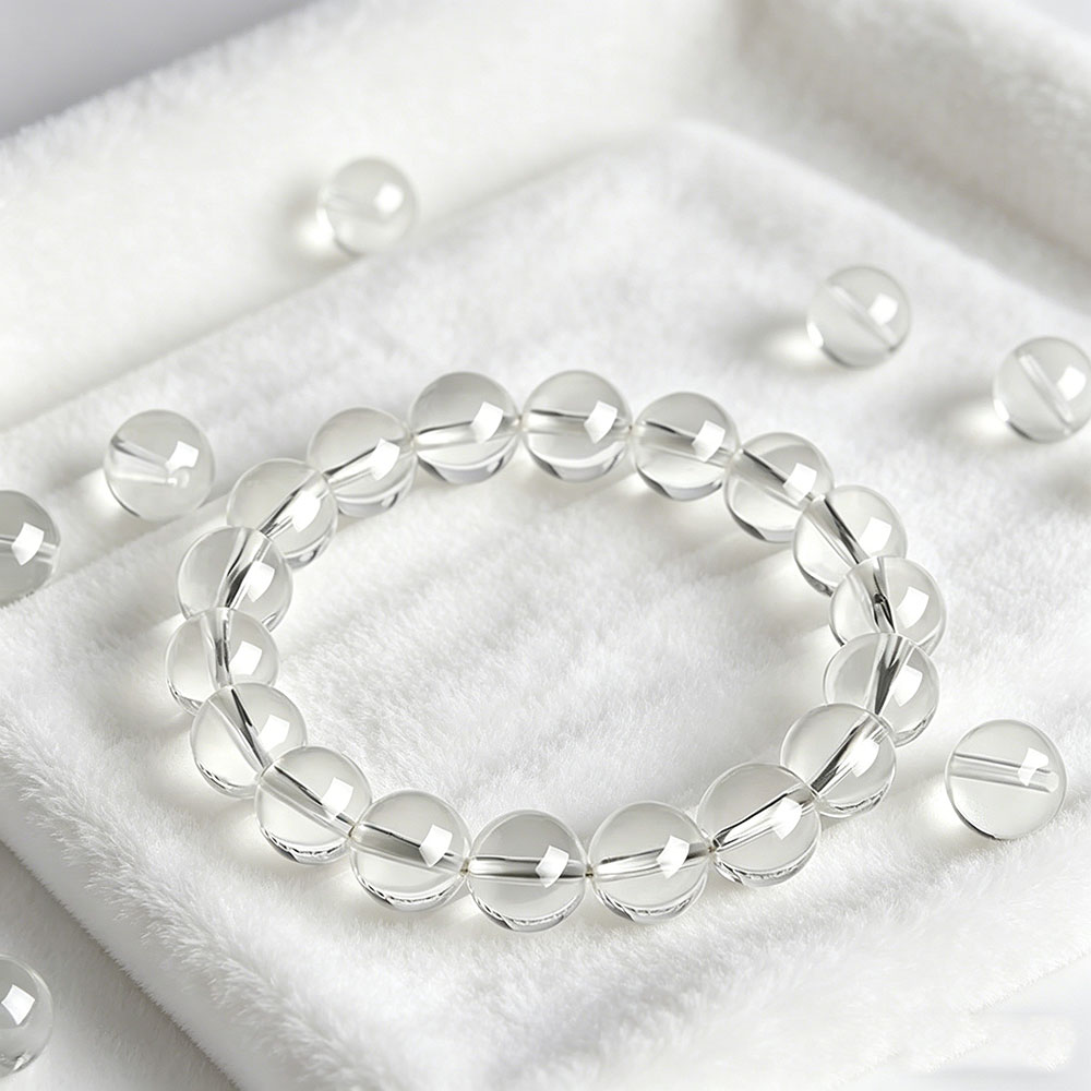 GemVibra Talismanic Clear Quartz Bracelet for Energetic Clarity
