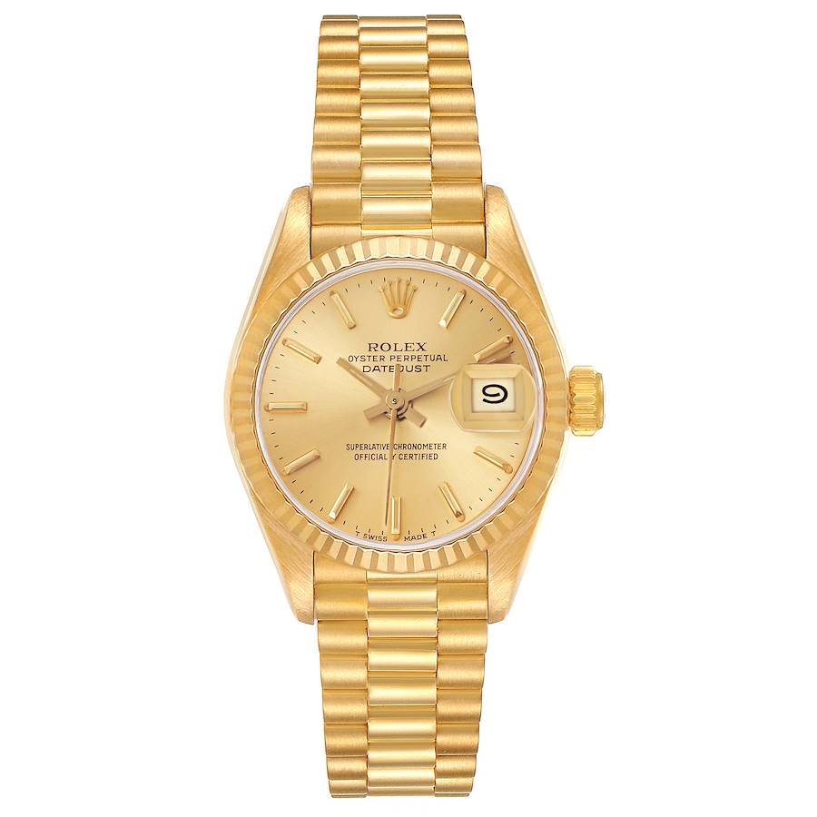 Rolex President Datejust Yellow Gold Ladies Watch 69178