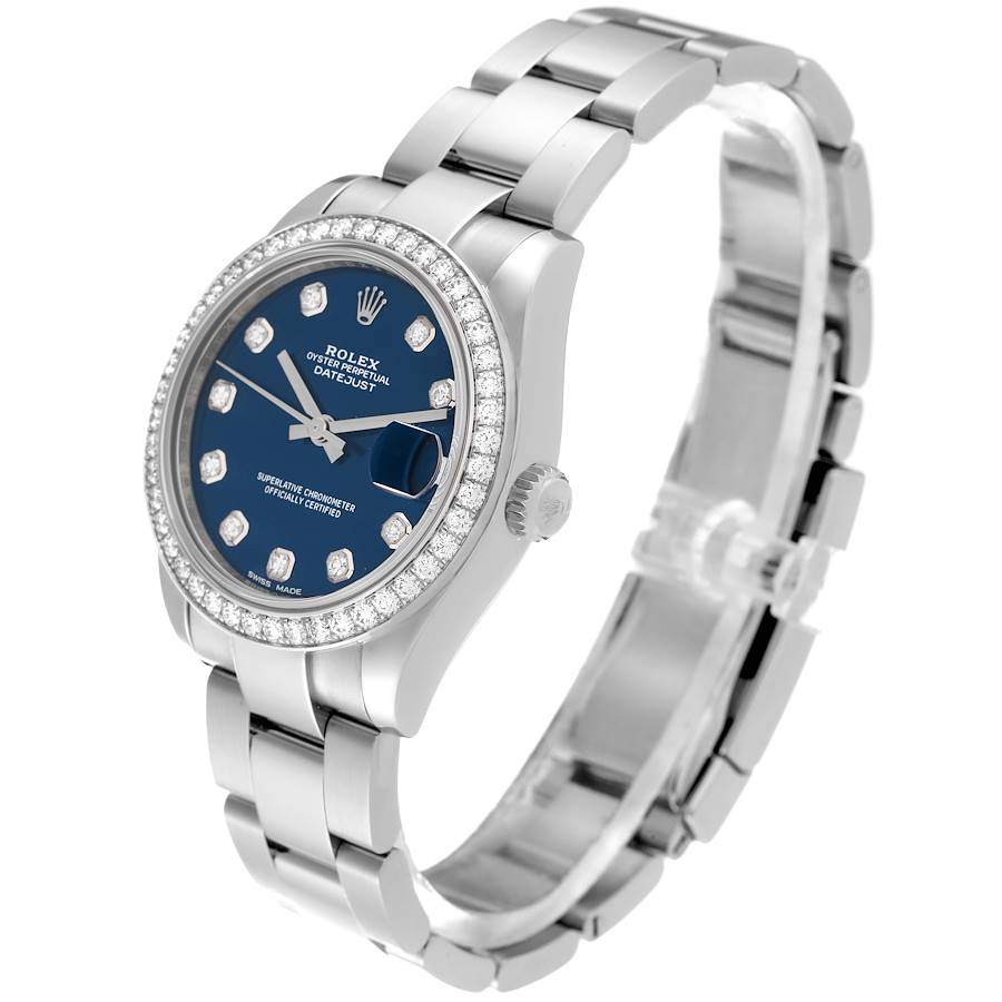 Rolex Datejust Midsize 31 Steel White Gold Diamond Ladies Watch 178384