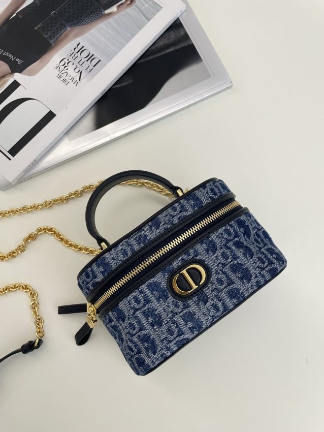 Replica Dior 30 Montaigne Vanity Denim Blue