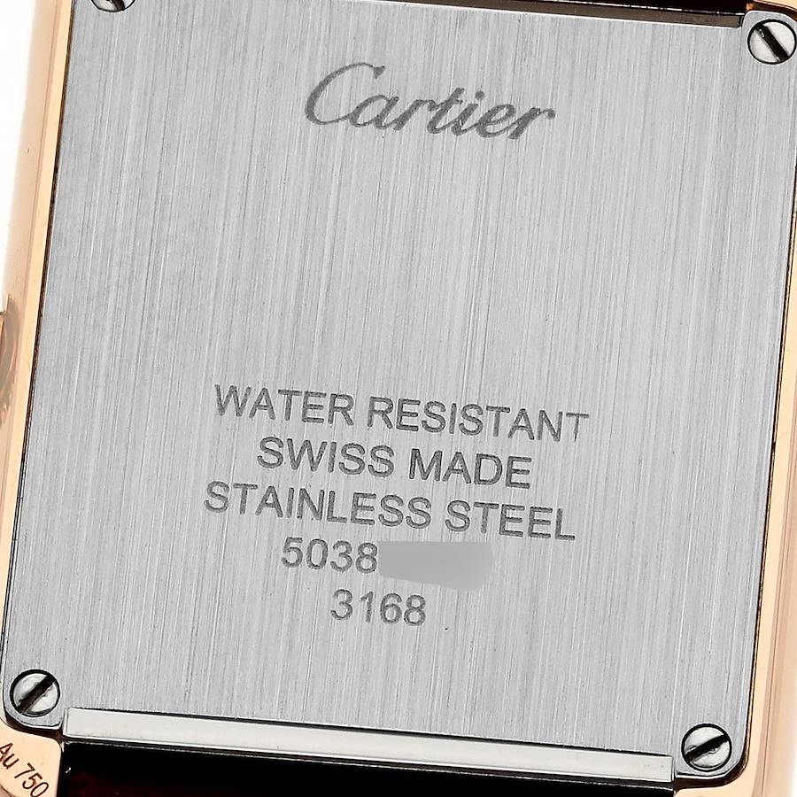 Cartier Tank Solo Silver Dial Rose Gold Steel Ladies Watch W5200024