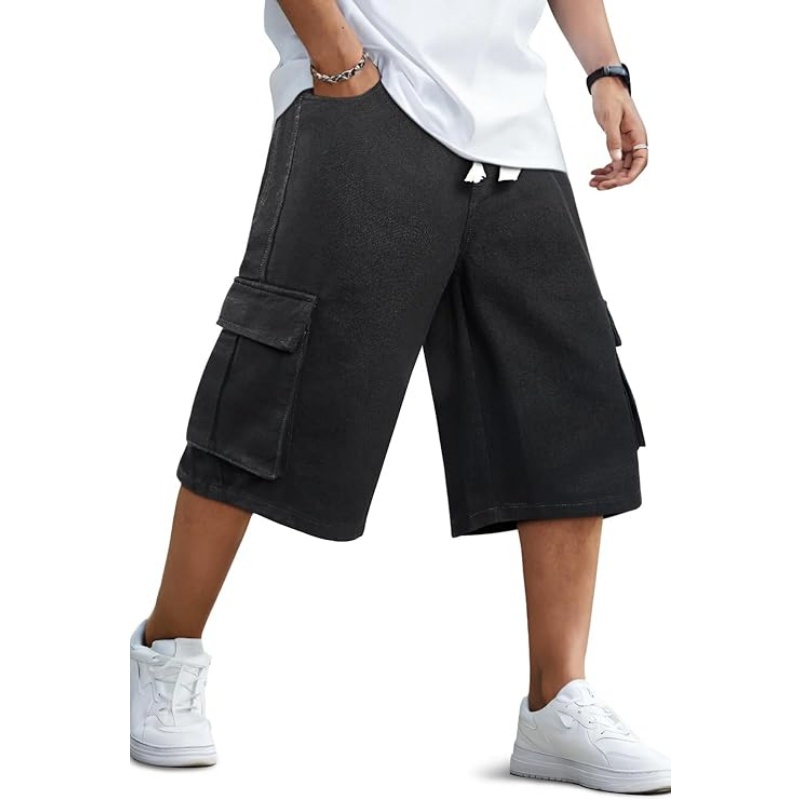 Mens Baggy Jean Shorts