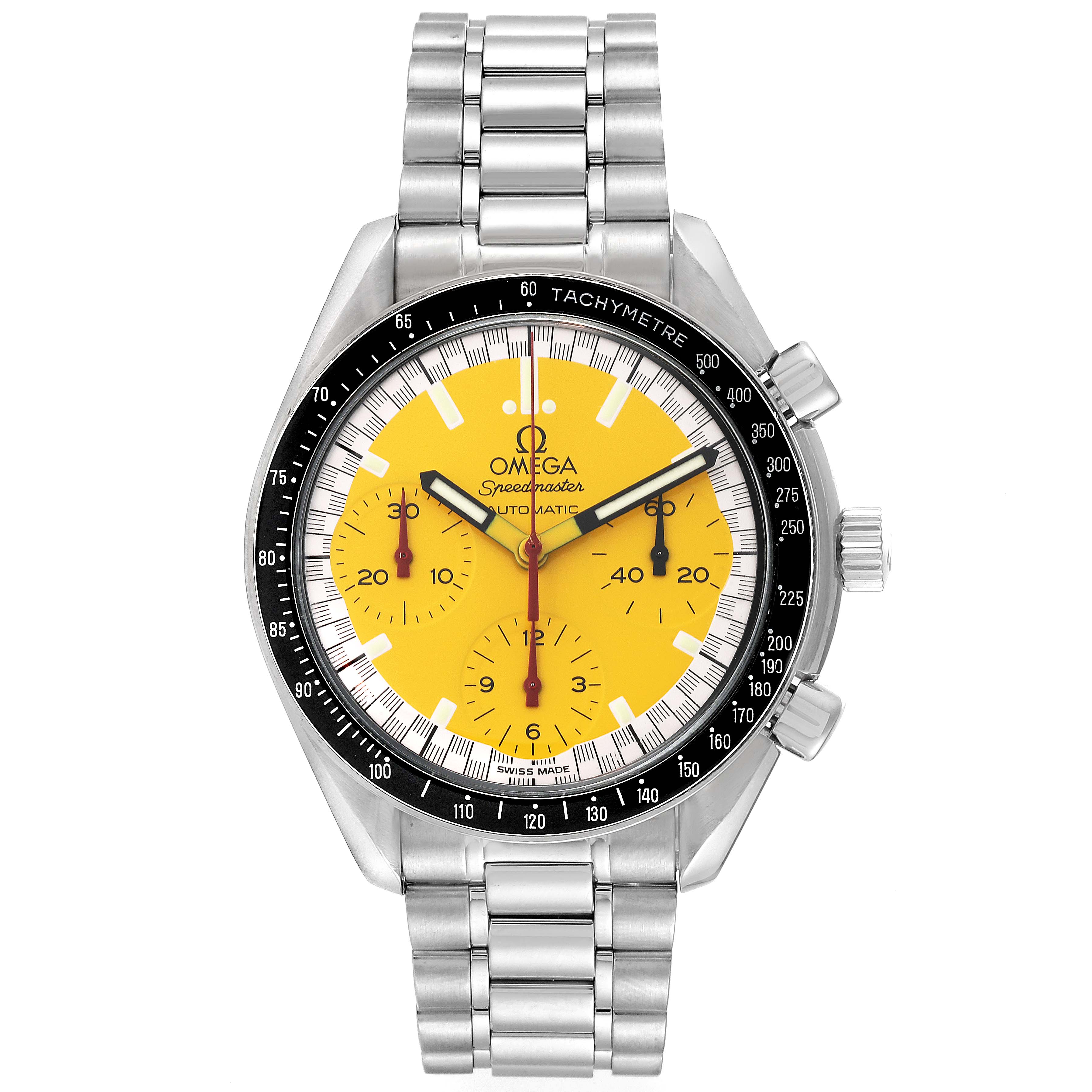 Omega Speedmaster Schumacher Yellow Dial Steel Mens Watch 39.0 MM 3510.12.00
