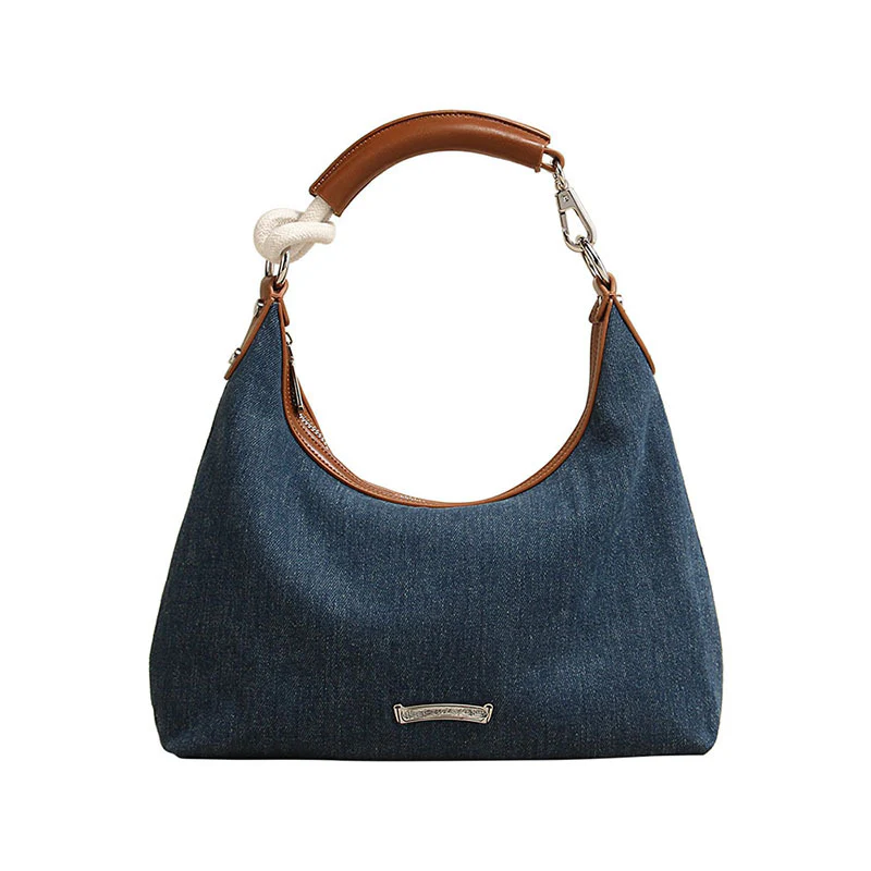 High-end retro armpit bag denim bag for women new fashion handbag for women, shoulder bag, crossbody bag for women