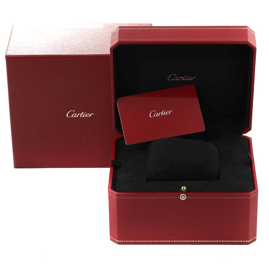Cartier Santos Dumont 18k Rose Diamond Bezel Ladies Watch WJSA0017