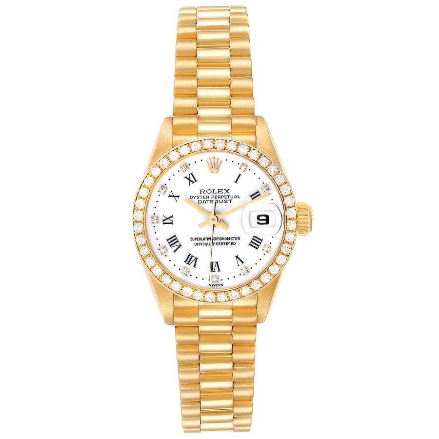 Rolex President Datejust Yellow Gold Diamond Ladies Watch 79138