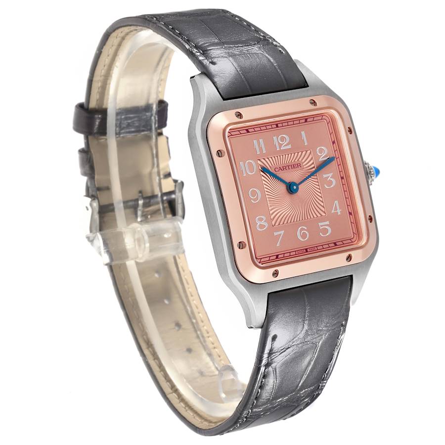 Cartier Santos Dumont XL Steel Rose Gold Limited Edition Mens Watch W2SA0025