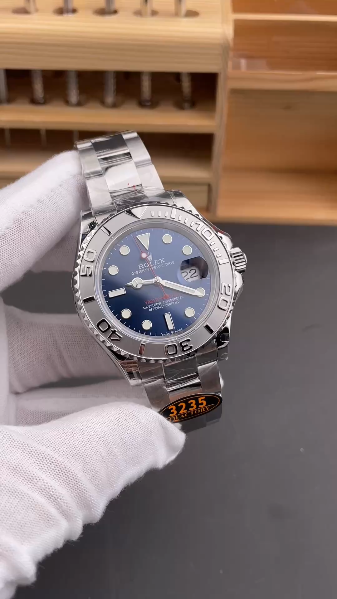 Rolex Yacht-Master 126622 Platinum Bezel Blue Dial 40MM Mens Replica Watch