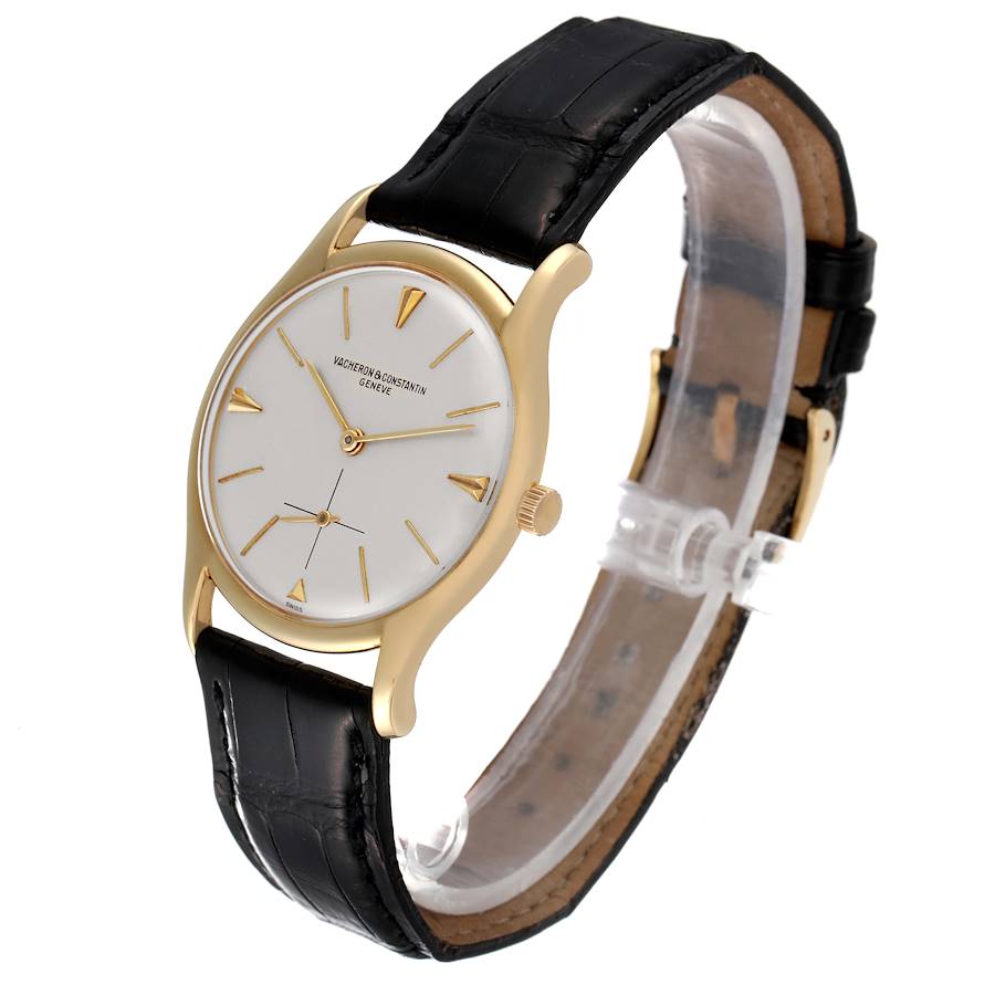 Vacheron Constantin Yellow Gold Silver Dial Vintage Mens Watch 6185