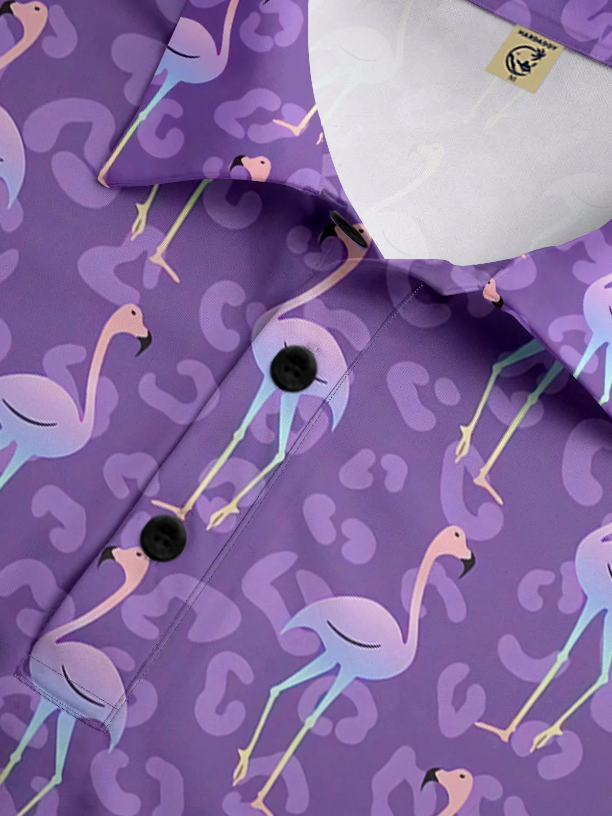 Moisture-wicking Golf Polo Ombre Flamingo Leopard Print