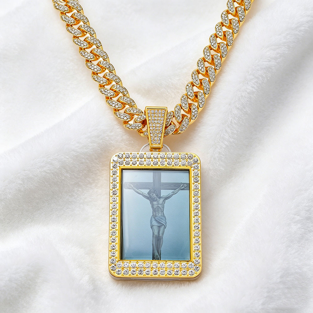 Iced Out Jesus Crucifix Cuban Link Necklace ✨ Divine Redemption & Spiritual Protection Talisman