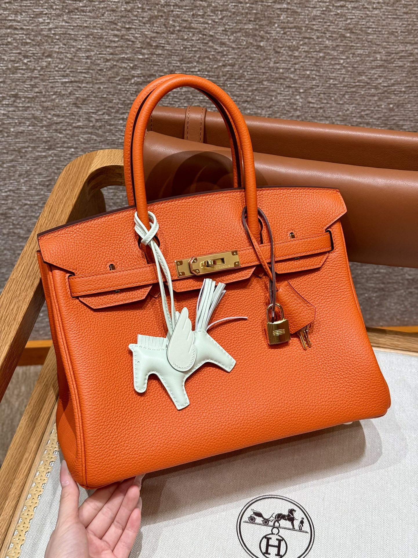 Replica Hermès Birkin Orange Togo Gold
